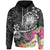 Hawaii Polynesian Hoodie Turtle Plumeria (Black) Unisex Black - Polynesian Pride