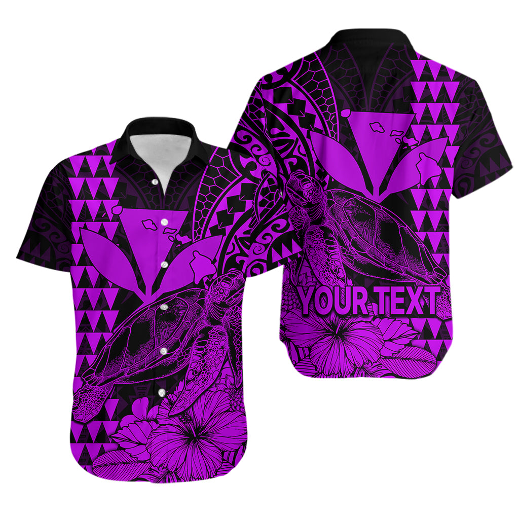 (Custom Personalised) Kakau Polynesian Tribal Hawaiian Turtle with Kanaka Maoli Purple Hawaiian Shirt LT9 Purple - Polynesian Pride