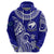 Custom Pukapuka Cook Islands Polynesian Turtle Art Hoodie LT14 Zip Hoodie Blue - Polynesian Pride