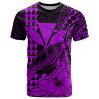 Kakau Polynesian Tribal Hawaiian Turtle with Kanaka Maoli Purple T Shirt LT9 Purple - Polynesian Pride