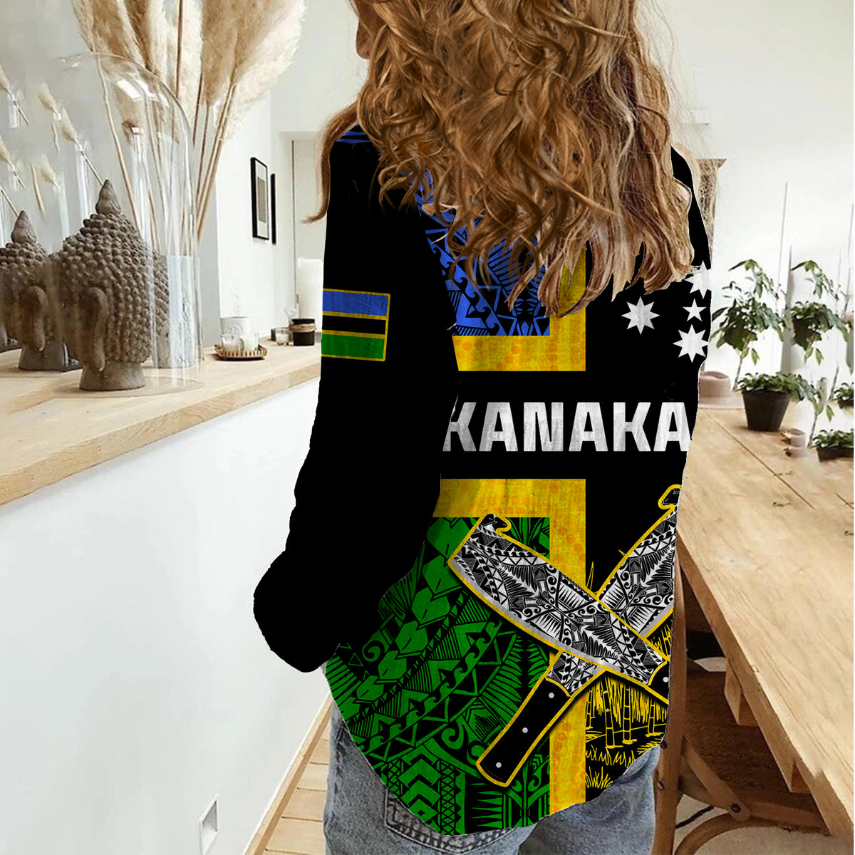 Australian South Sea Islanders Flag Style Women Casual Shirt LT14 - Polynesian Pride
