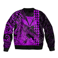 Kakau Polynesian Tribal Hawaiian Turtle with Kanaka Maoli Purple Bomber Jacket LT9 - Polynesian Pride