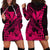 Kakau Polynesian Tribal Hawaiian Turtle with Kanaka Maoli Pink Hoodie Dress LT9 Pink - Polynesian Pride