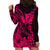 Kakau Polynesian Tribal Hawaiian Turtle with Kanaka Maoli Pink Hoodie Dress LT9 - Polynesian Pride