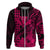 Kakau Polynesian Tribal Hawaiian Turtle with Kanaka Maoli Pink Hoodie LT9 - Polynesian Pride