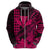 Kakau Polynesian Tribal Hawaiian Turtle with Kanaka Maoli Pink Hoodie LT9 - Polynesian Pride