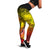 Samoa Leggings - Humpback Whale with Tropical Flowers (Yellow) Yellow - Polynesian Pride