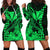 Kakau Polynesian Tribal Hawaiian Turtle with Kanaka Maoli Green Hoodie Dress LT9 Green - Polynesian Pride