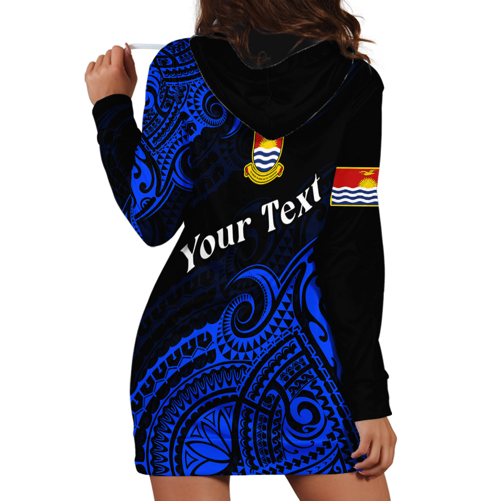 (Custom Personalised) Ribaberiki Kiribati Coat Of Arms Mix Blue Polynesian Hoodie Dress LT14 - Polynesian Pride
