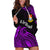 (Custom Personalised) Ribaberiki Kiribati Coat Of Arms Mix Purple Polynesian Hoodie Dress LT14 - Polynesian Pride