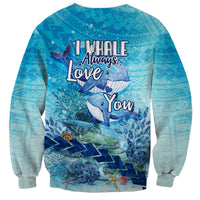 Mother and Baby Whale Mix Polynesian Style Sweatshirt TS07 - Polynesian Pride