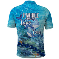 Mother and Baby Whale Mix Polynesian Style Polo Shirt TS07 - Polynesian Pride