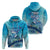 Mother and Baby Whale Mix Polynesian Style Hoodie TS07 Blue - Polynesian Pride