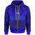 Pohnpei Custom Zip up Hoodie Blue Seal with Polynesian Tattoo Unisex Blue - Polynesian Pride