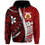 Custom Tonga High School 75th Anniversary Hoodie Red Polynesian Minimalist Style LT9 Zip Hoodie Red - Polynesian Pride