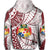 Tonga Hoodie Emancipation Day Kupesi Pattern No.2 White LT9 - Polynesian Pride