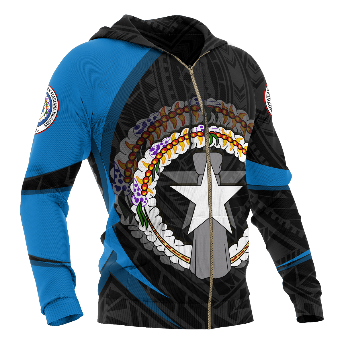 Northern Mariana Islands Hoodie (Zip up) Northern Mariana Islands Spirit - Polynesian Pride