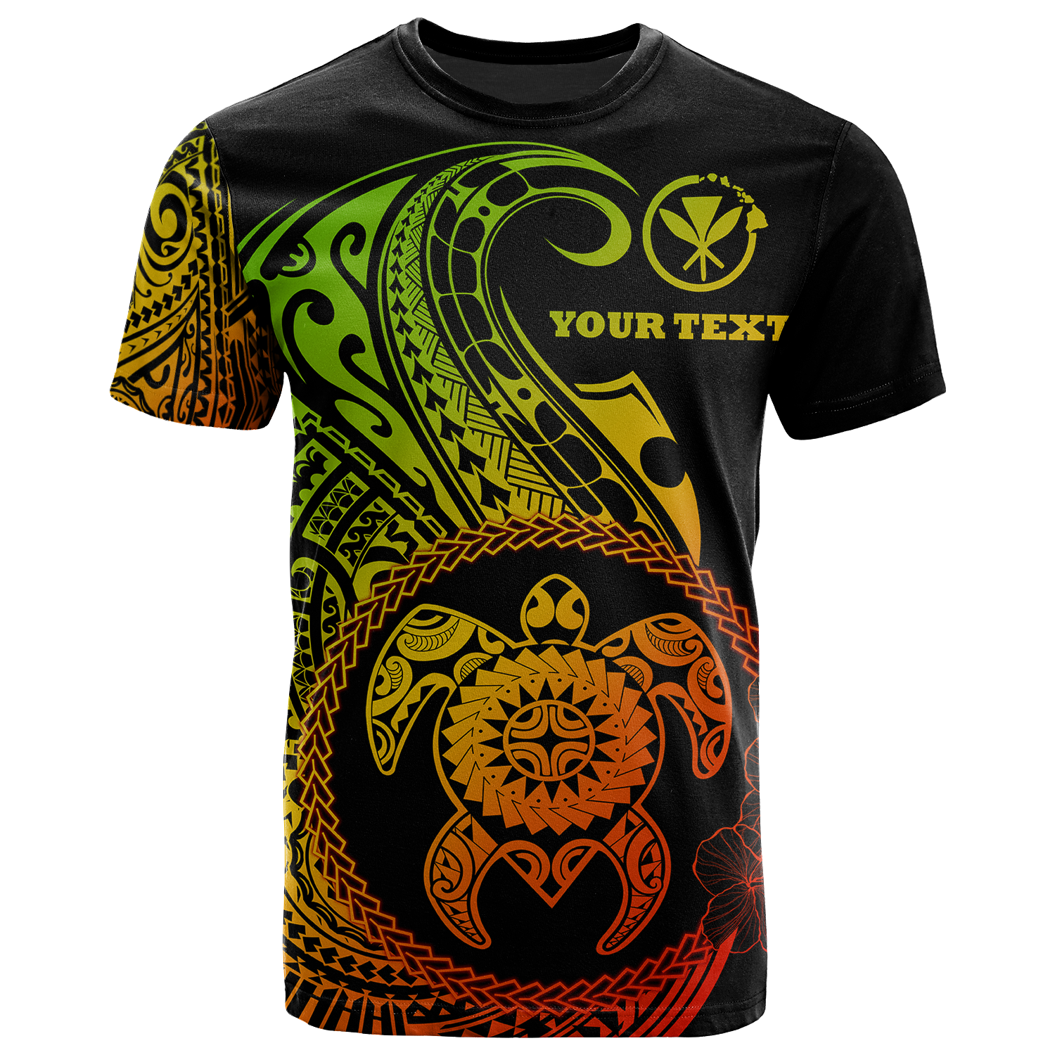 Hawaii Polynesian Custom T Shirt Vintage Polynesian Turtle (Reggae) Unisex Art - Polynesian Pride