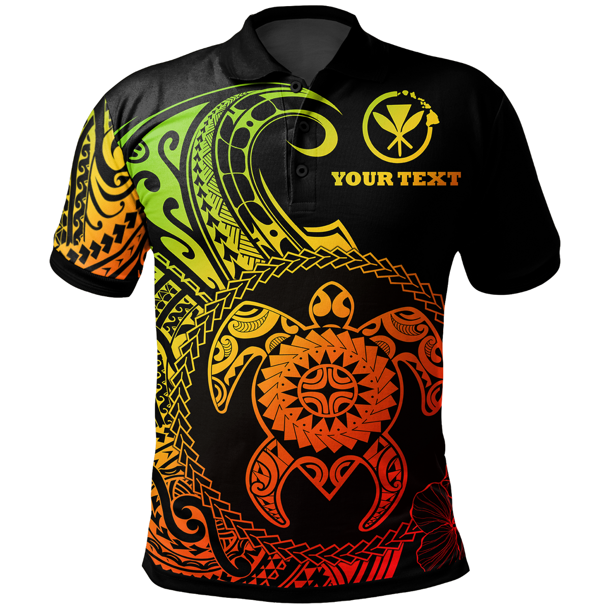 Hawaii Polynesian Polo Shirt Vintage Polynesian Turtle (Reggae) - Polynesian Pride
