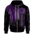 American Samoa Custom Zip up Hoodie Polynesian Wings (Purple) Unisex Purple - Polynesian Pride