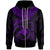 Papua New Guinea Polynesian Custom Zip up Hoodie Papua New Guinea Waves (Purple) Unisex Purple - Polynesian Pride