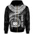 Polynesian Samoa Custom Zip up Hoodie Samoan Waves (White) Unisex White - Polynesian Pride