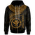 Polynesian Hawaii Kanaka Maoli Custom Zip up Hoodie Hawaiian Waves (Golden) Unisex Golden - Polynesian Pride