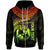 Tonga Polynesian Custom Zip up Hoodie Tonga Waves (Reggae) Unisex Black - Polynesian Pride