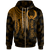 Pohnpei Custom Zip up Hoodie Polynesian Wings (Golden) Unisex Golden - Polynesian Pride