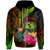 Polynesian Hawaii Polynesian Custom Zip up Hoodie Hibiscus and Banana Leaves Unisex Reggae - Polynesian Pride