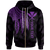 Polynesian Hawaii Kanaka Maoli Custom Zip up Hoodie Polynesian Wings (Purple) Unisex Purple - Polynesian Pride