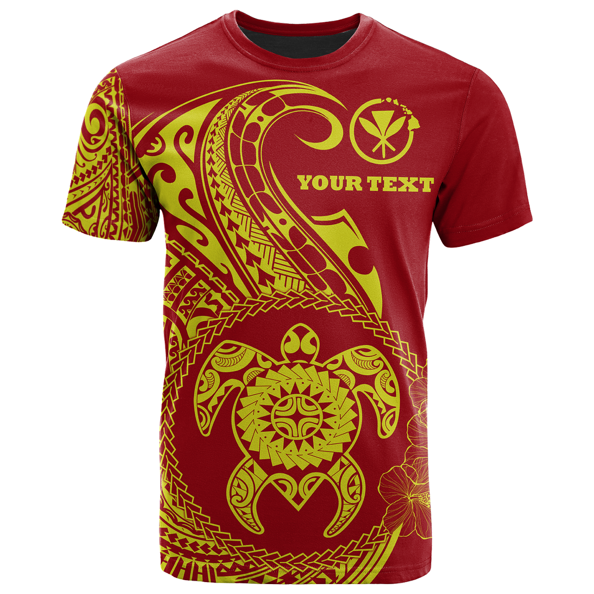 Hawaii Polynesian Custom T Shirt Vintage Polynesian Turtle (Red) Unisex Red - Polynesian Pride
