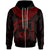 Polynesian Hawaii Custom Zip up Hoodie Hawaiian Waves (Red) Unisex Red - Polynesian Pride