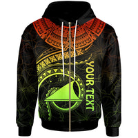 Tokelau Polynesian Custom Zip up Hoodie Tokelau Waves (Reggae) Unisex Reggae - Polynesian Pride