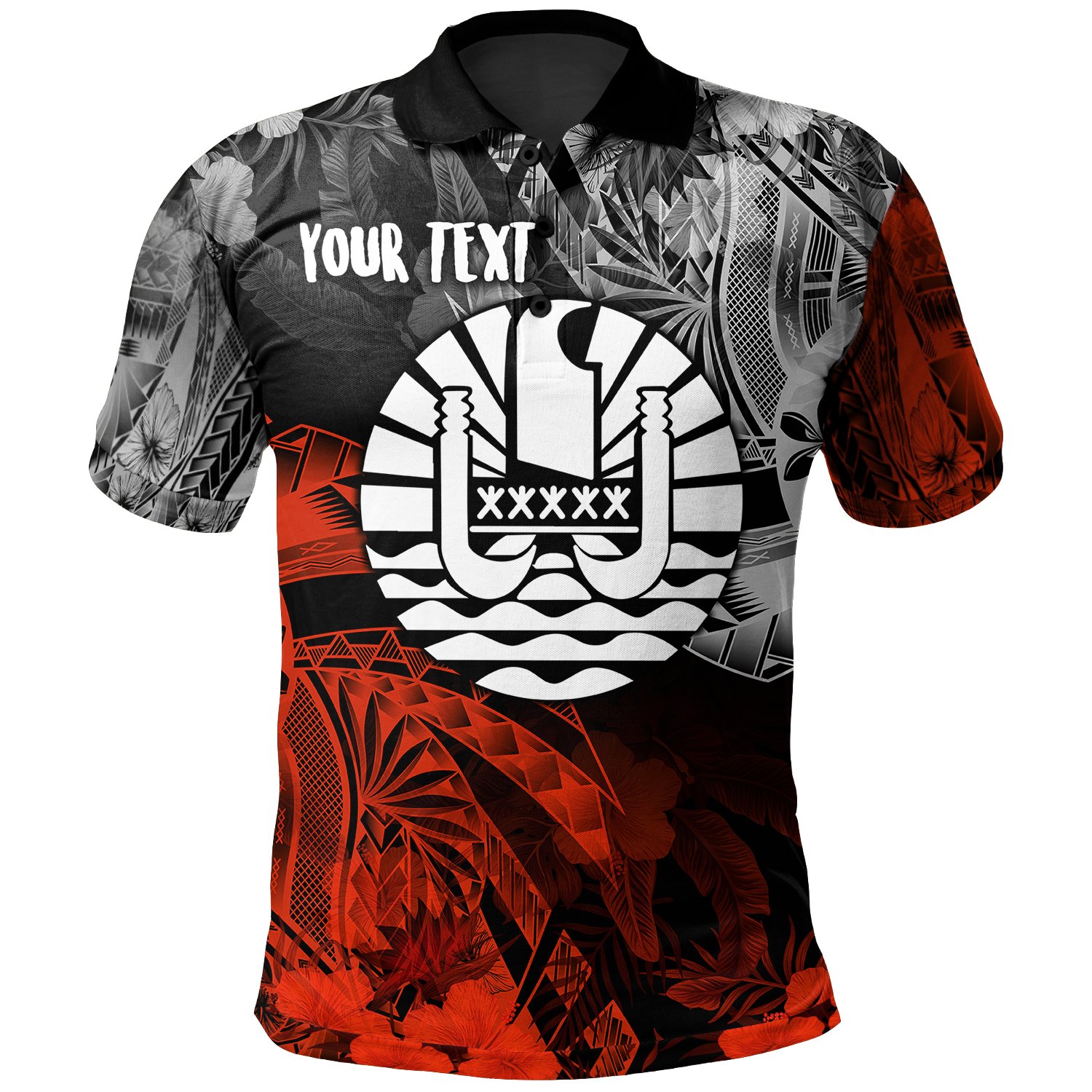 Tahiti Polynesian Custom Polo Shirt Vintage Polynesian Turtle Unisex Black - Polynesian Pride