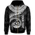 Vanuatu Polynesian Custom Zip up Hoodie Vanuatu Waves (White) Unisex White - Polynesian Pride