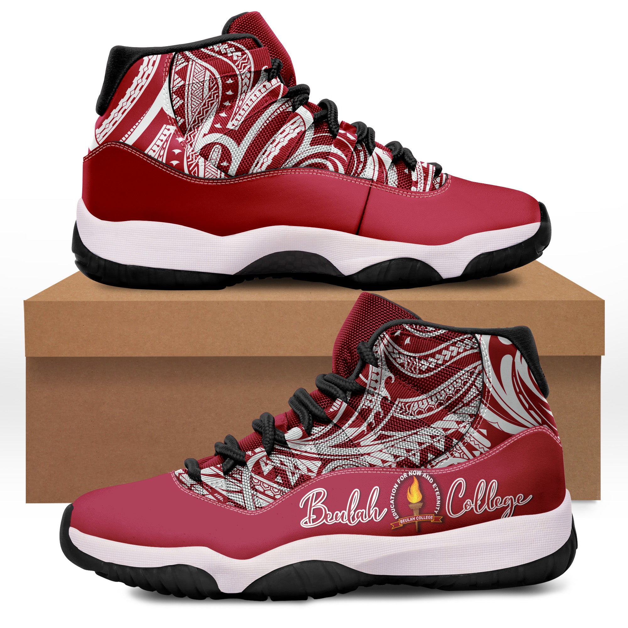 Tonga Beulah College Sneaker J.11 Style No.2 LT6 Red - Polynesian Pride