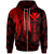 Polynesian Hawaii Kanaka Maoli Custom Zip up Hoodie Polynesian Wings (Red) Unisex Red - Polynesian Pride