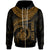 New Caledonia Polynesian Custom Zip up Hoodie New Caledonia Waves (Golden) Unisex Golden - Polynesian Pride