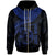 Fiji Polynesian Custom Zip up Hoodie Fiji Waves (Blue) Unisex Blue - Polynesian Pride