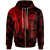 Polynesian Hawaii Custom Zip up Hoodie Polynesian Wings (Red) Unisex Red - Polynesian Pride