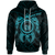 Hawaii Polynesian Custom Hoodie Vintage Polynesian Turtle (Turquoise) Unisex Turquoise - Polynesian Pride