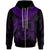 Fiji Polynesian Custom Zip up Hoodie Fiji Waves (Purple) Unisex Purple - Polynesian Pride