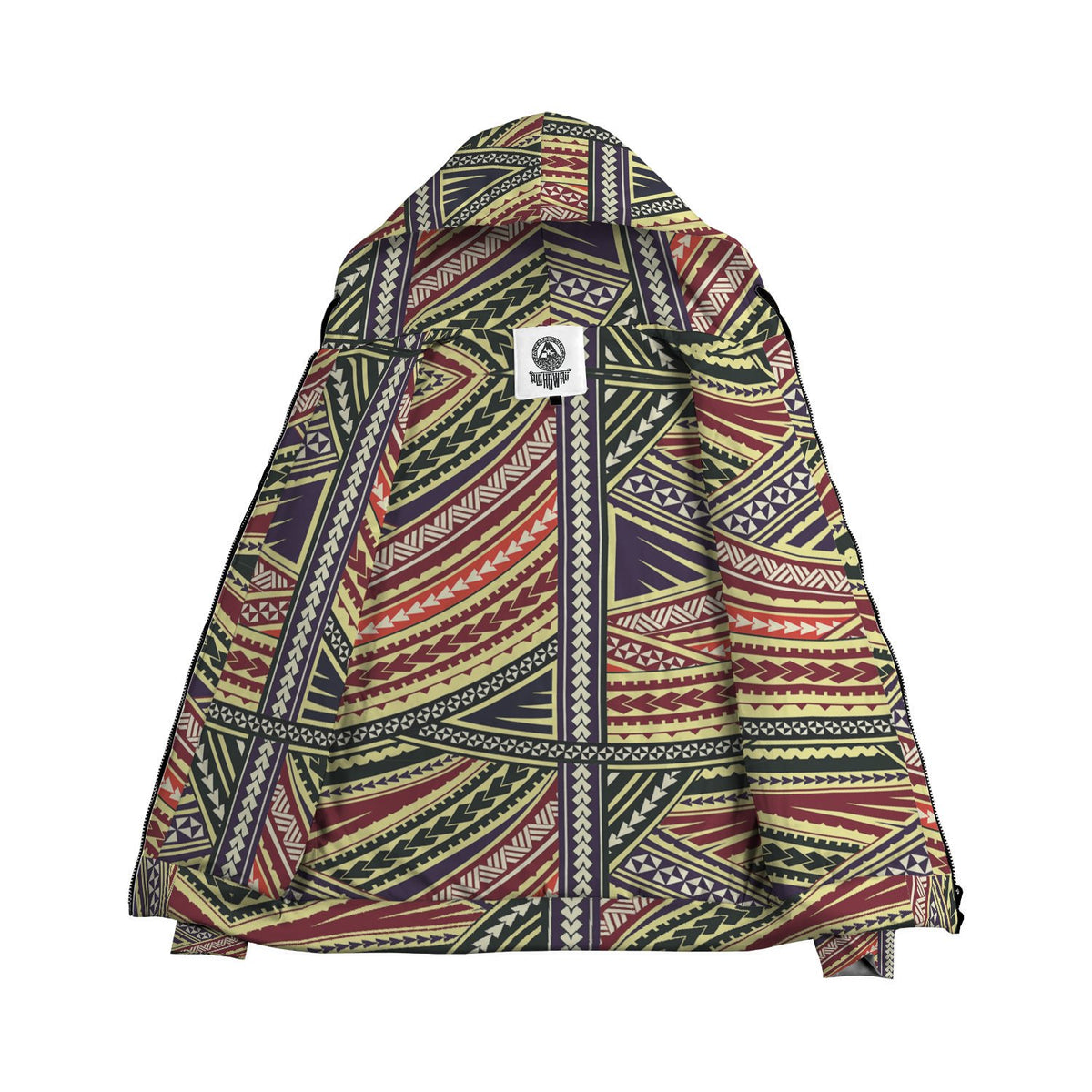 Color Polynesian Inside Print Zip Hoodie - Polynesian Pride