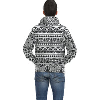 Pattern Polynesian Inside Print Zip Hoodie - Polynesian Pride