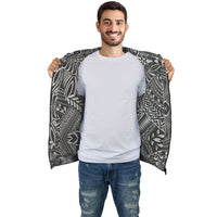 White Palm Polynesian Inside Print Zip Hoodie - Polynesian Pride