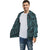 Blue Palm Polynesian Inside Print Zip Hoodie Unisex Blue - Polynesian Pride