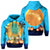 Hawaii Halloween Pineapple Hoodie Unisex Blue - Polynesian Pride