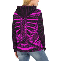 Polynesian Tattoo All Over Hoodie Pink - Polynesian Pride
