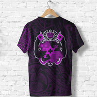 Tonga T Shirt Tonga Coat of Arms Polynesian Tattoo Style Special Pink - Polynesian Pride